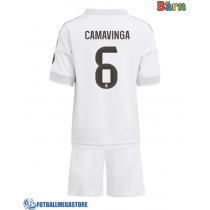 Fotballdrakt Barn Real Madrid Eduardo Camavinga #6 Hjemmedraktsett 2025-26 Kortermet (+ Korte bukser)